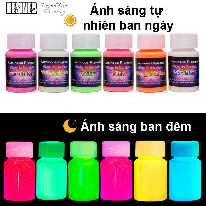 Sơn Dạ Quang Phát Sáng Mạnh 20ml Dùng Trong Nghệ Thuật Hội Hoạ Thủ Công