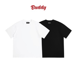 [BUDDY] - Áo thun trơn form rộng oversize bo cổ ôm cotton 260 GSM - BASIC TEE
