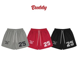 [BUDDY] Quần short dù nhăn lót lướt thêu 25 ống rộng form trên gối - 25 SHORTS