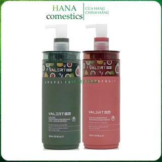   Mẫu Mới  ComBo Dầu Gội Xả Bưởi Grapefruit Valert 850ml Chống Rụng Tóc Phục Hồi Hư Tổn Kích Thích 