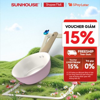 Chảo phủ sứ Nano đáy từ Sunhouse Healthy SHG20-24-26MP - Chống dính Nano Ceramic - Bắt từ nhanh - Màu sắc trendy
