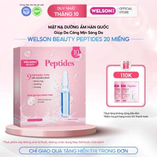 Mặt Nạ Dưỡng Ẩm Hàn Quốc Semi Gel Giúp Da Căng Mịn Sáng Da Welson Beauty Peptides 10 Miếng/Hộp