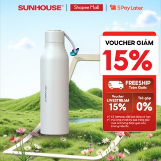 Bình giữ nhiệt Refined 600ml Sunhouse KS-TU600RE - Inox 304 an toàn - Giữ nhiệt tới 8h - Đế silicon chống trượt