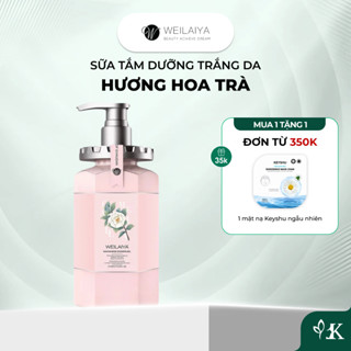 Sữa tắm trắng da hương hoa trà Weilaiya Niacinamide Shower Gel thơm lâu, dưỡng da toàn thân 450ml
