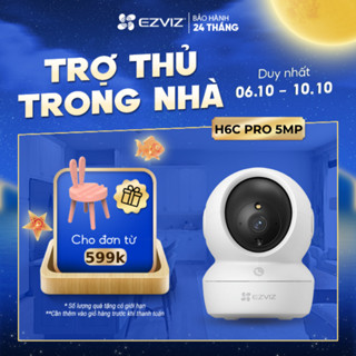 Camera WIFI EZVIZ H6C Pro 5MP Quay Quét 360 Độ, Chạm để gọi điện, Đàm thoại 2 chiều, Tự động xoay