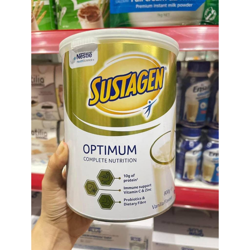 (Date 10/2026) Sữa Sustagen Optimum Nestle 800g của Úc