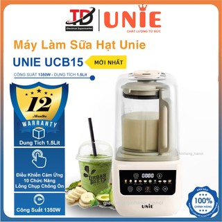  Máy Làm Sữa Hạt Unie UCB15 1.5Lit - 10 Chế Độ Nấu Có Nắp Chụp Chống Ồn Hàng Chính Hãng 