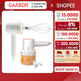 MÁY XAY TỎI ỚT & ĐÁNH TRỨNG GAABOR GE-M03 – Nhỏ Gọn | 3in1 xay gia vị, đánh trứng và trộn bột nhẹ