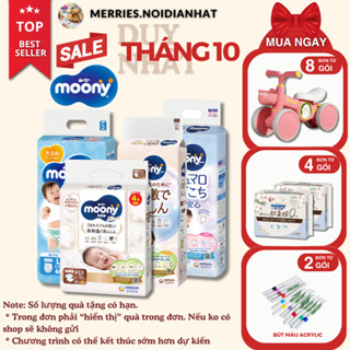 [SP có voucher live X] Tã Bỉm MOONY dán/quần đủ size NB S M L XL
