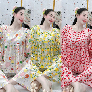 Set Bộ Tole BabyDoll Màu Xinh Tay Ngắn Quần Dài Bộ Tole Lanh Mặc Nhà - HN CLOSET 