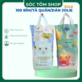 [Jolie] Combo 2 bịch Bỉm/tã quần/dán Jolie hàng xuất Anh phiên bản cao cấp đủ size S đến 4XL