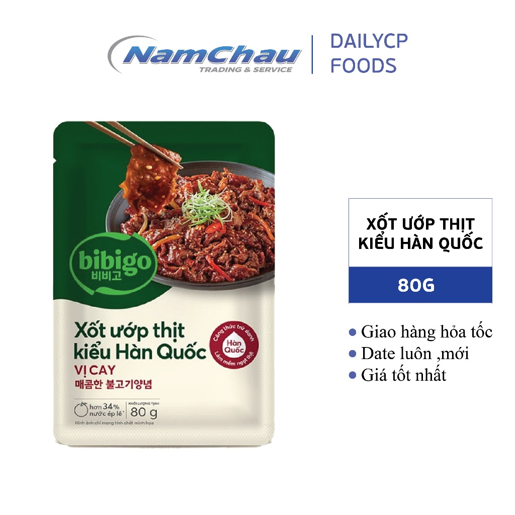 Xốt ướp thịt kiểu Hàn Quốc Bulgogi Bibigo Vị ớt cay [Hà Nội giao hỏa