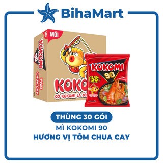   THÙNG30GÓI -MASAN- Mì Kokomi 90 hương vị Tôm chua cay Mì Kokomi 90 Tôm chua cay Mì Kokomi Đại 90 Tôm chua cay 90g gói 