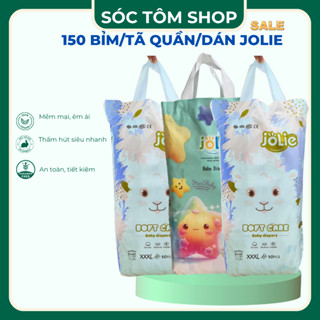[Jolie] Combo 3 bịch bỉm/tã quần/dán Jolie hàng xuất Anh phiên bản cao cấp đủ size S đến 4XL