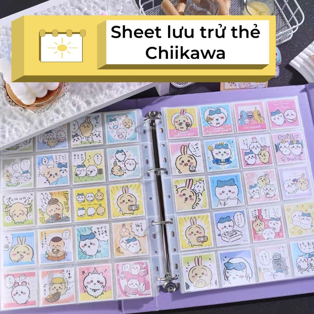 SHEET PP A4 20Ô DÀNH CHO BINDER A4 LƯU TRỮ THẺ CHIIKAWA