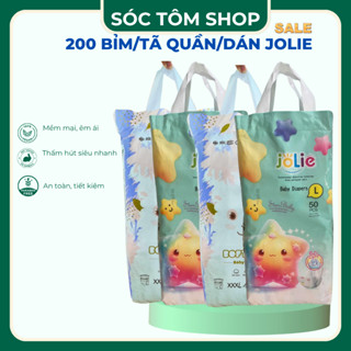   Jolie  Combo 4 bịch bỉm tã quần dán Jolie hàng xuất Anh phiên bản cao cấp đủ size S đến 4XL 
