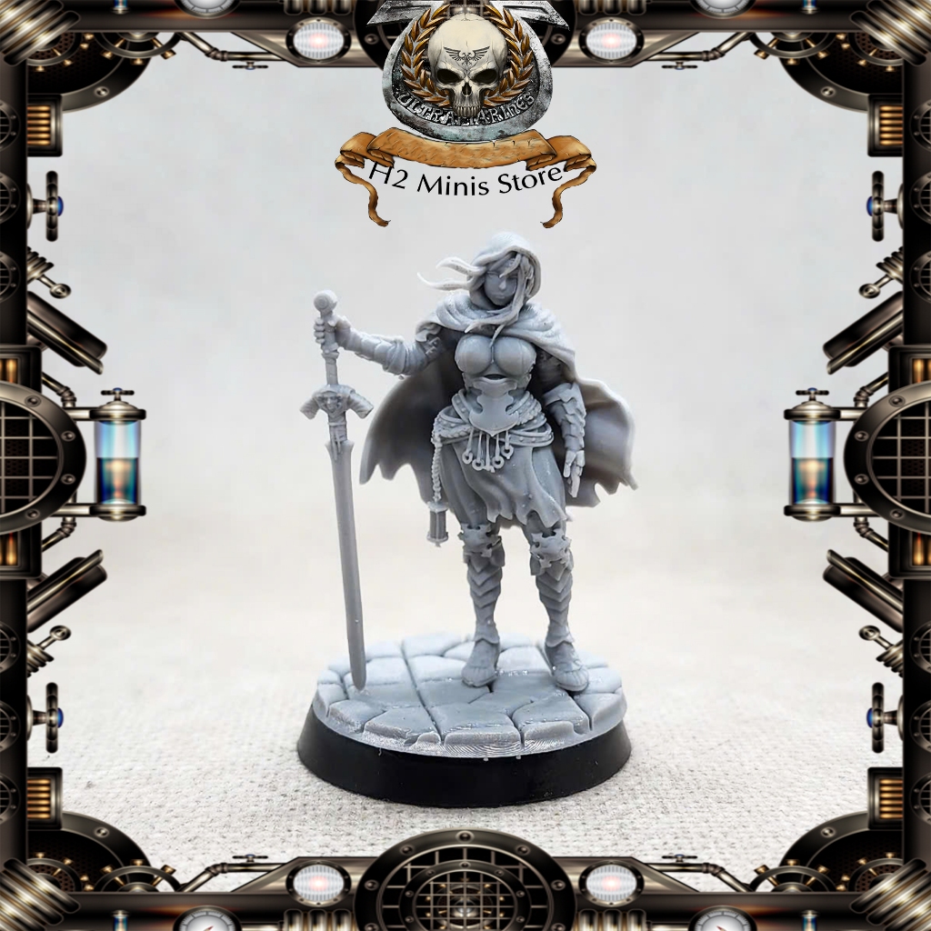 [Mô hình in 3D] Mô hình DnD - Pinup Reversal, Allison The Twilight Knight (Kingdom Death Monster)