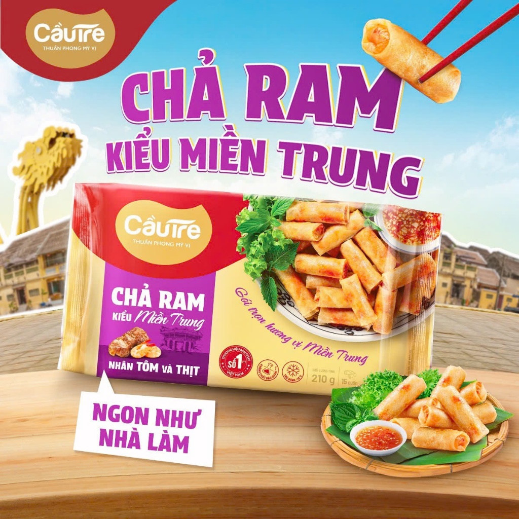 Chả Ram Cầu tre Tôm và Thịt 210g / Chả Ram Cầu Tre Bắp Thịt 210g [HN giao hỏa tốc] - Ảnh 1