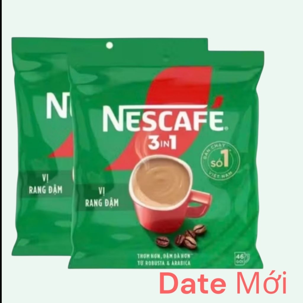 Combo 3 Bịch Nescafe Xanh Rang Đậm Vị (46gói x 16gram)