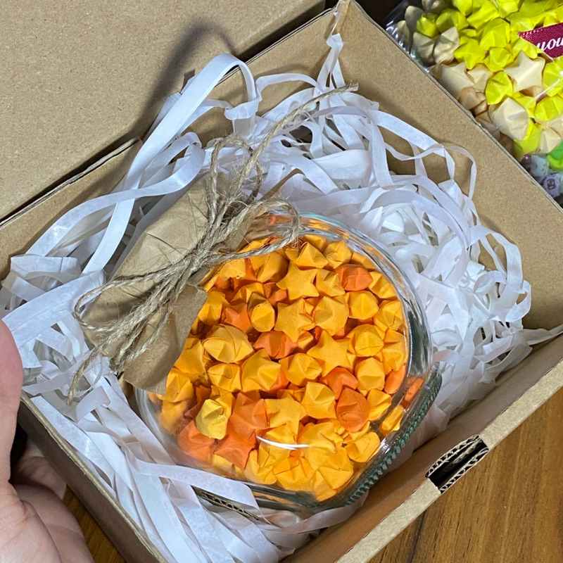 Lọ điều ước đựng sao hạc giấy hũ thủy tinh có nắp làm hộp quà DIY tặng người yêu sinh nhật lọ healing love