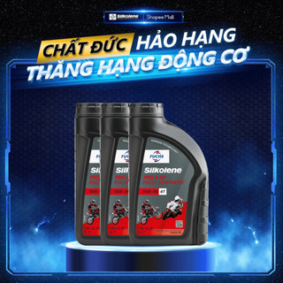 Combo 3 Dầu động cơ FUCHS SILKOLENE PRO 4 SAE 10W-40 XP 4 thì gốc ester, tổng hợp hoàn toàn 1L