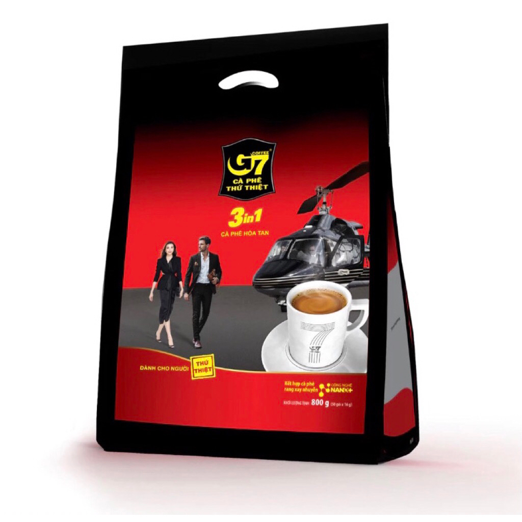 (Date 2027)  Bịch 100 gói /50 gói Cà phê Hòa Tan Trung Nguyên Cafe G7 3in1
