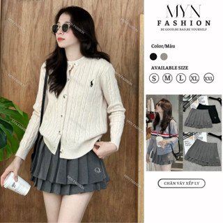  Chân váy xòe xếp ly nữ ngắn thêu chữ Q cực đẹp siêu hot váy 2 tầng kiểu tennis dáng ngắn hottrend hàng loại 1  MY666  