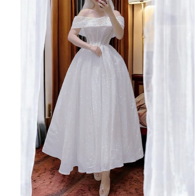 VÁY CƯỚi đi bàn ngắn