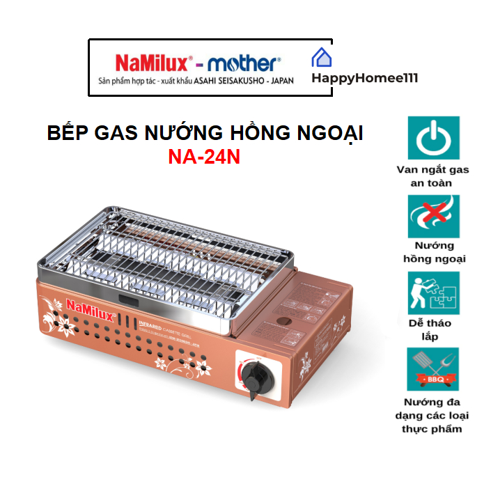 Bếp nướng gas hồng ngoại NAMILUX NH-24N ( GI-33VC ) - Hàng chính hãng - BH 12 THÁNG