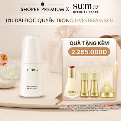 KOL x SU:M37 Tinh chất chống lão hóa và làm dịu da Su:m37 Micro Active Repair Serum 50ml