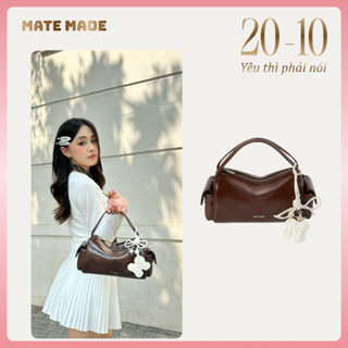 [TẶNG KÈM CHARM] MATEMADE Túi Xách - Túi Xách Nữ Velvet Bag, Túi hộp Cầm Tay Da Mềm Thời Trang - Size 20