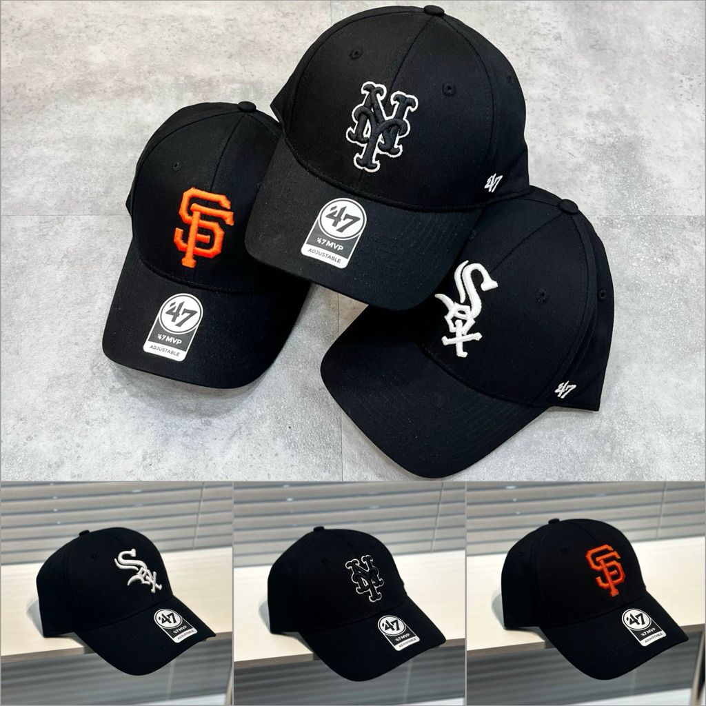 [Bao Check Chính Hãng💯] Nón 47 Brand MVP NewYork Mets Viền Trắng , Hàng Chính Hãng Full Tem Code - S