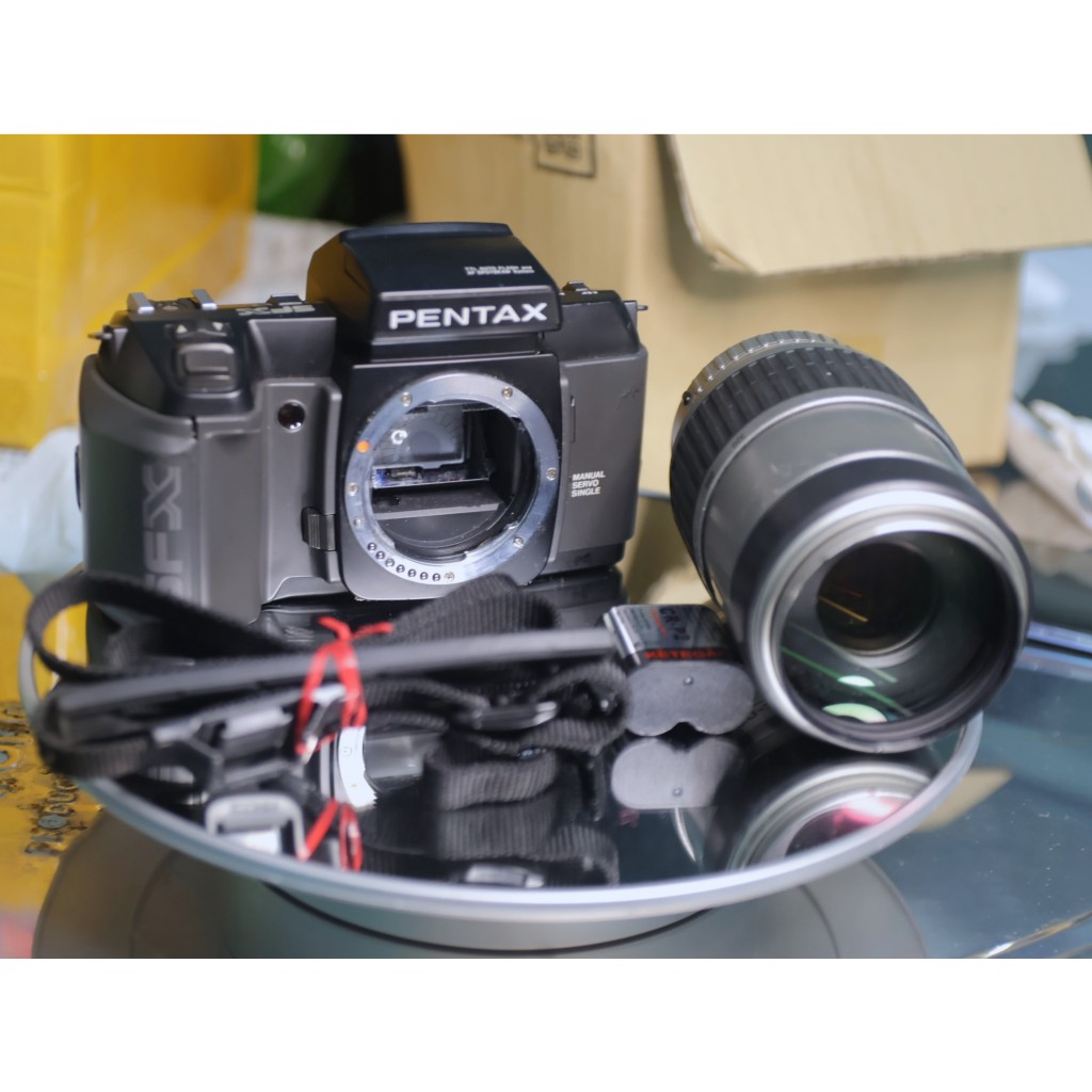 Bộ máy ảnh phim pentax + lens pentax 80-320mm (Hoạt động tốt - vui lòng tự tìm hiểu trước) - Ống kính pentax