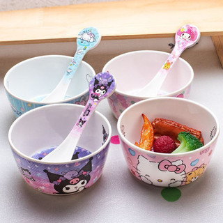 🌸𝐓𝐀̣̆𝐍𝐆 𝐐𝐔𝐀̀🌸 Chén bát lớn, muỗng thìa, dĩa Kuromi - Melody - Cinnamoroll - Hello Kitty - Doremon Doraemon - Shin Chan