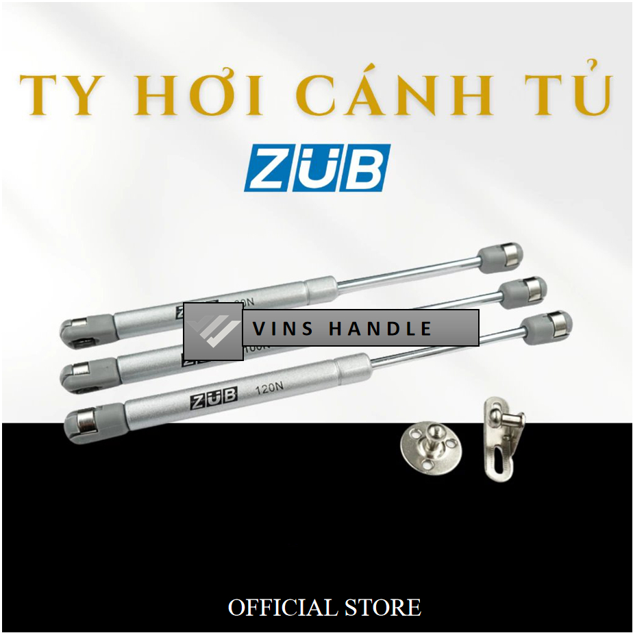 [80N 100N 120N] Ty hơi thủy lực Tay nâng tủ bếp Pistong Ty hơi giảm chấn ZUB cao cấp siêu khỏe