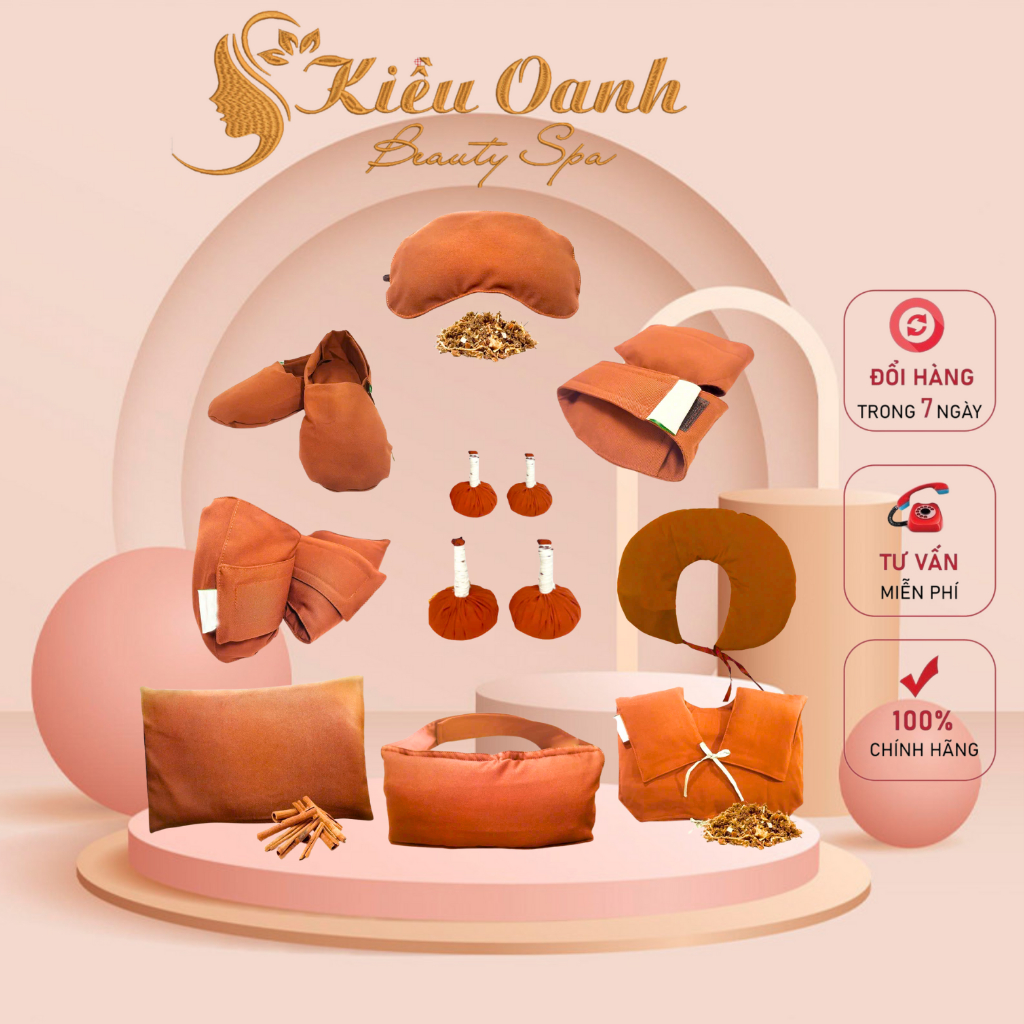 Túi chườm thảo dược sakura, chườm mắt, vai gáy, body, lưng bụng, khớp gối, chân 100% tự nhiên (Kiều Oanh Store)