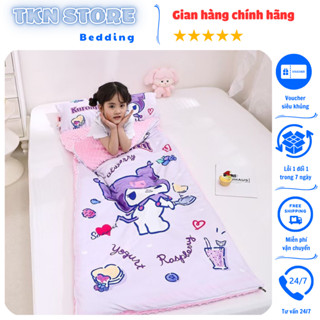 Túi Ngủ Cho Bé Mang Đi Học Tiểu Học, Túi Ngủ Trẻ Em Chất Liệu Nỉ Mềm Mịn Nhiều Hình Ngộ Nghĩnh