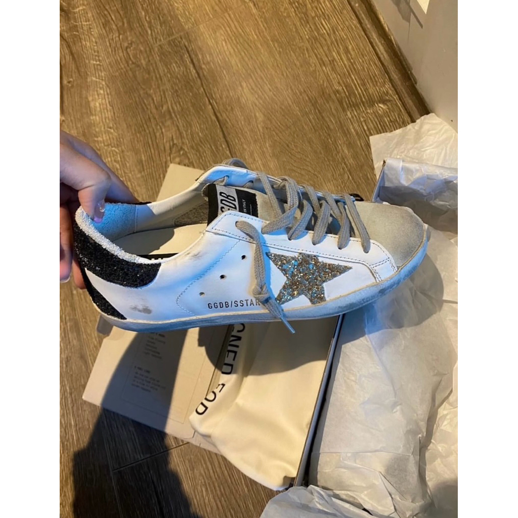 Giày Sneaker Golden Goose Super Star Glittery and Star Best Quality