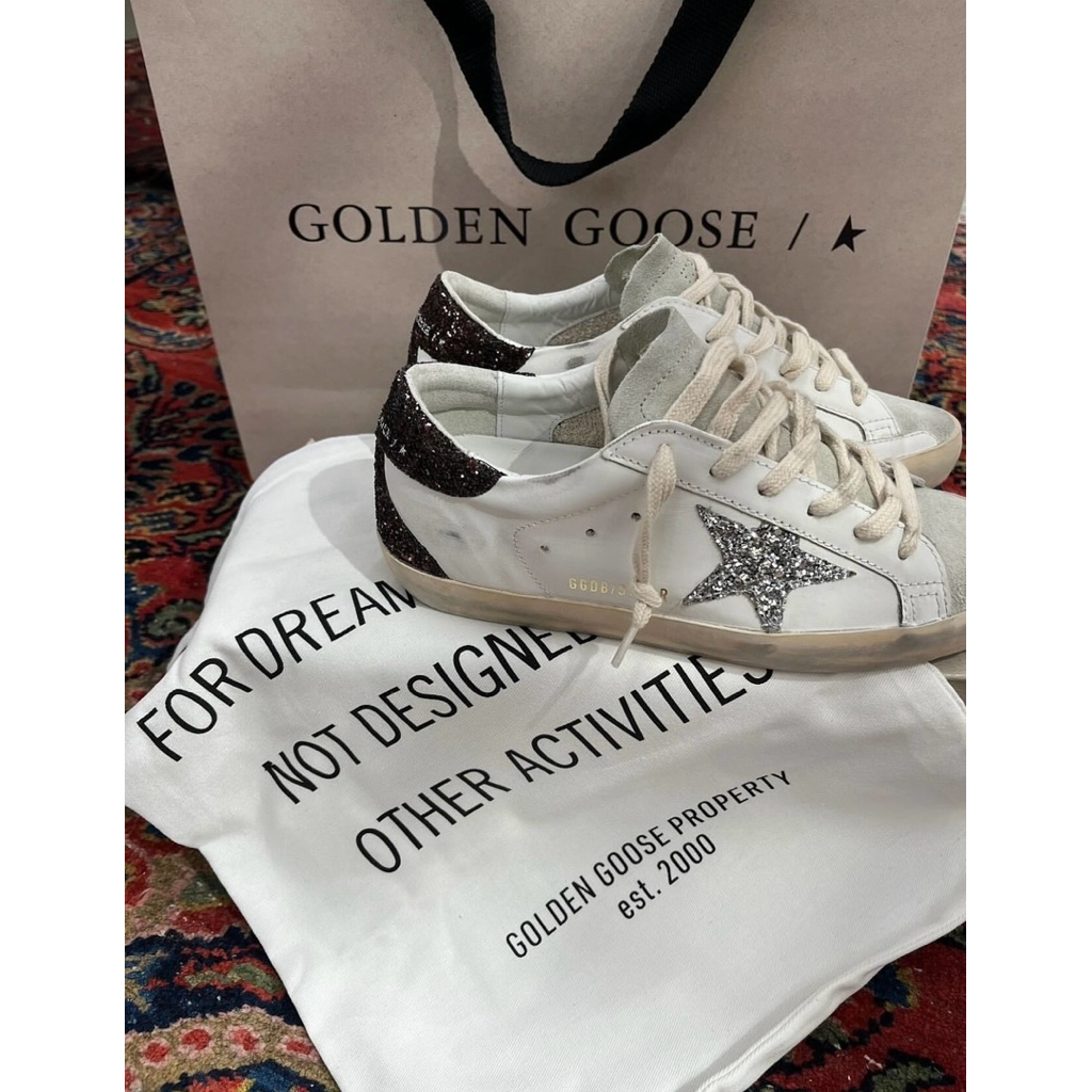 [ PoPo Sneaker ] Giày Sneaker Golden Goose Super Star Glittery and Star ( Video thật )