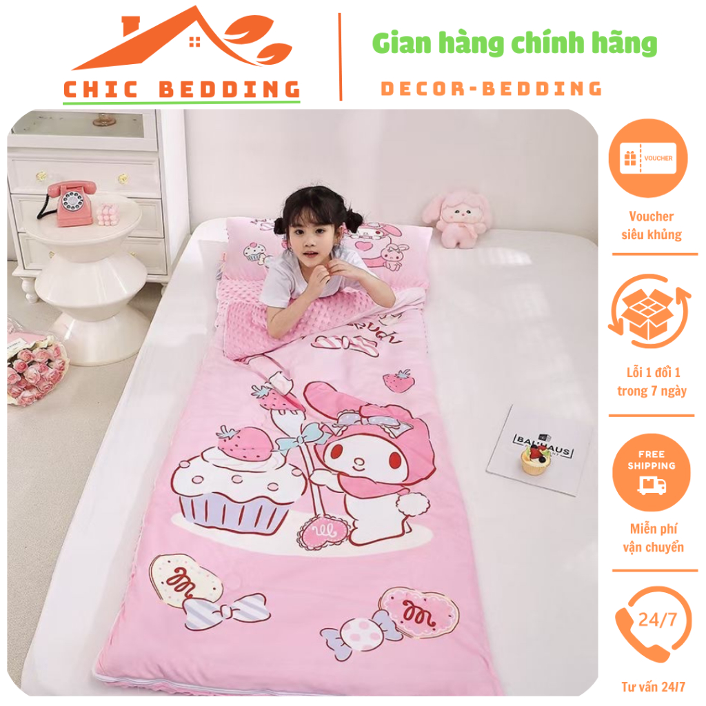 Túi ngủ cho bé mang đi học nhiều hình đáng yêu cho bé lựa chọn , Túi ngủ mùa đông cho bé từ 3-10 tuổi siêu tiện lợi