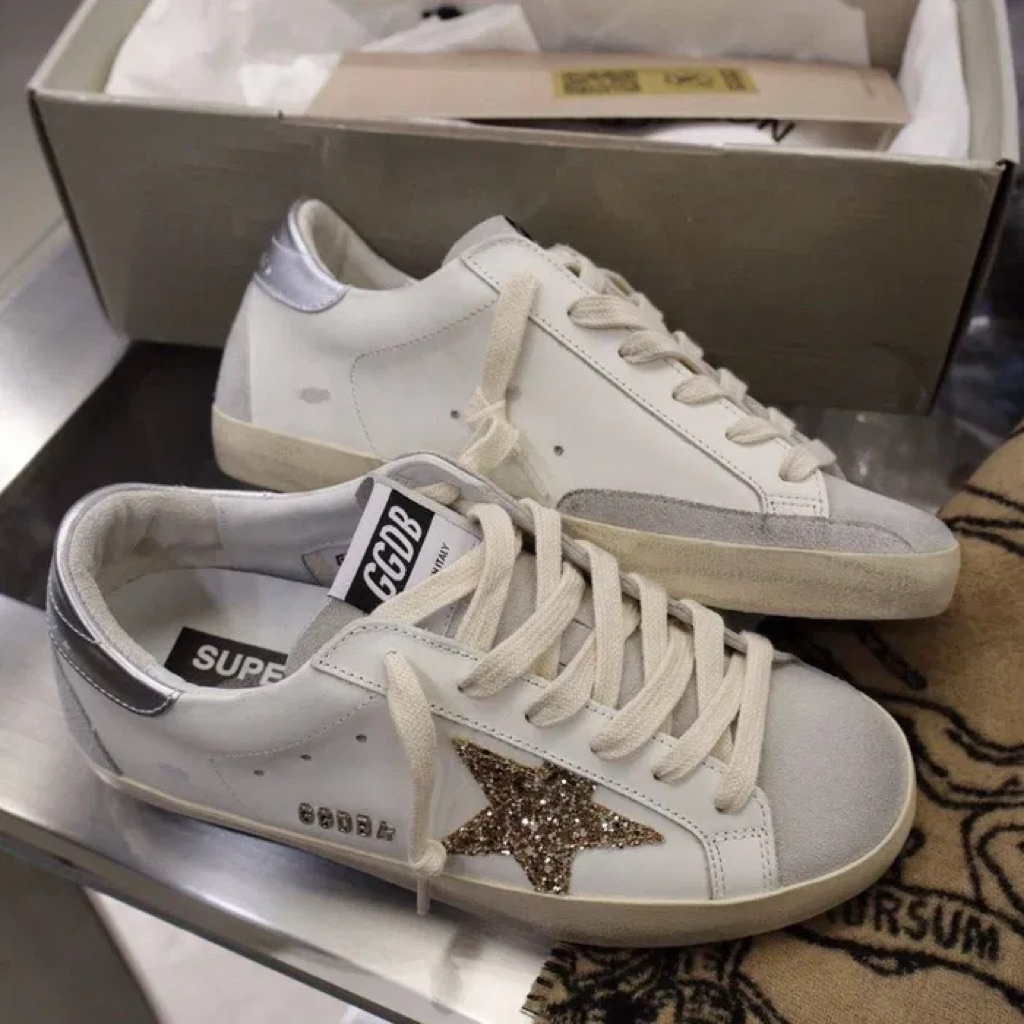 Giày Sneaker Golden Goose Super-Star Sneakers White Grey Best Quality