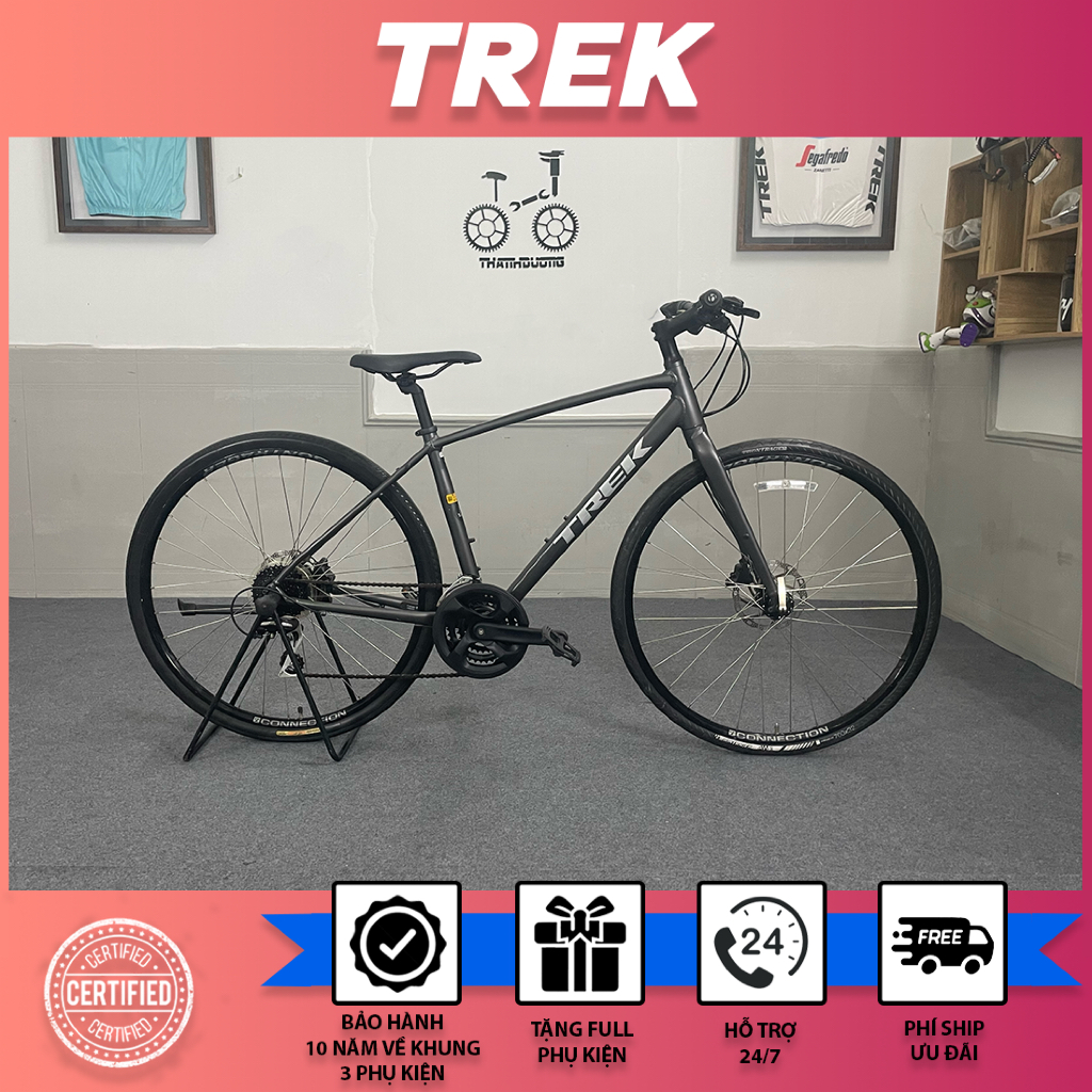Trek FX 2 Disc | Xe đạp bãi Nhật dây âm sườn, phanh dầu, Tourney 3x8