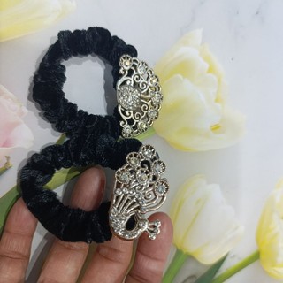 2 Cột tóc nhung kết cườm nhiều màu - TN2