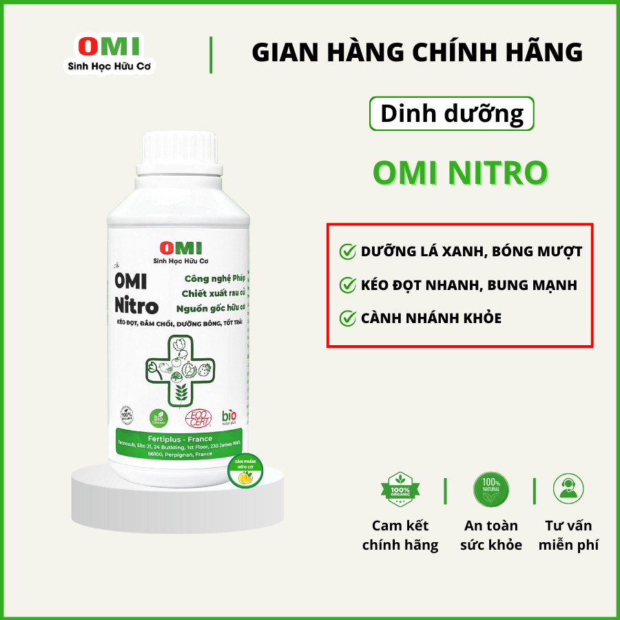 OMI NITRO - Kéo đọt đi nhanh, bung mạnh, dưỡng lá xanh bóng mượt