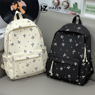Balo đi học thời trang nam nữ basic nơ nhí vải dù chống thấm nước đựng vừa laptop15.6inch,cặp đi học phong cách Hàn Quốc