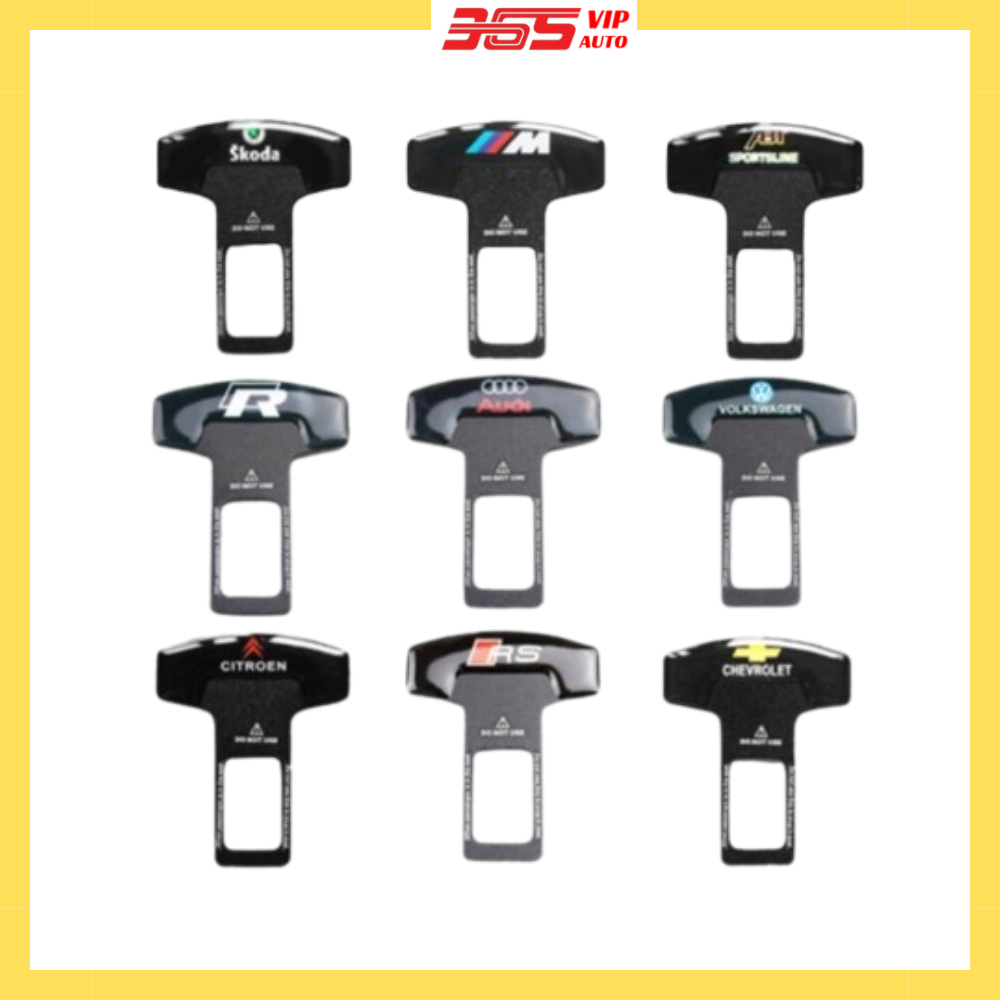 Đầu cắm khóa chốt cắm móc đai dây an toàn xe hơi ( mẫu dẹt) chống kêu