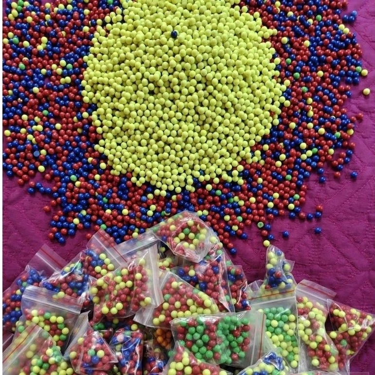 1kg bi nhựa khoảng 5000 viên bi nhựa loại đẹp trang trí size 6mm trang trí bể cá chậu cây phong thủy