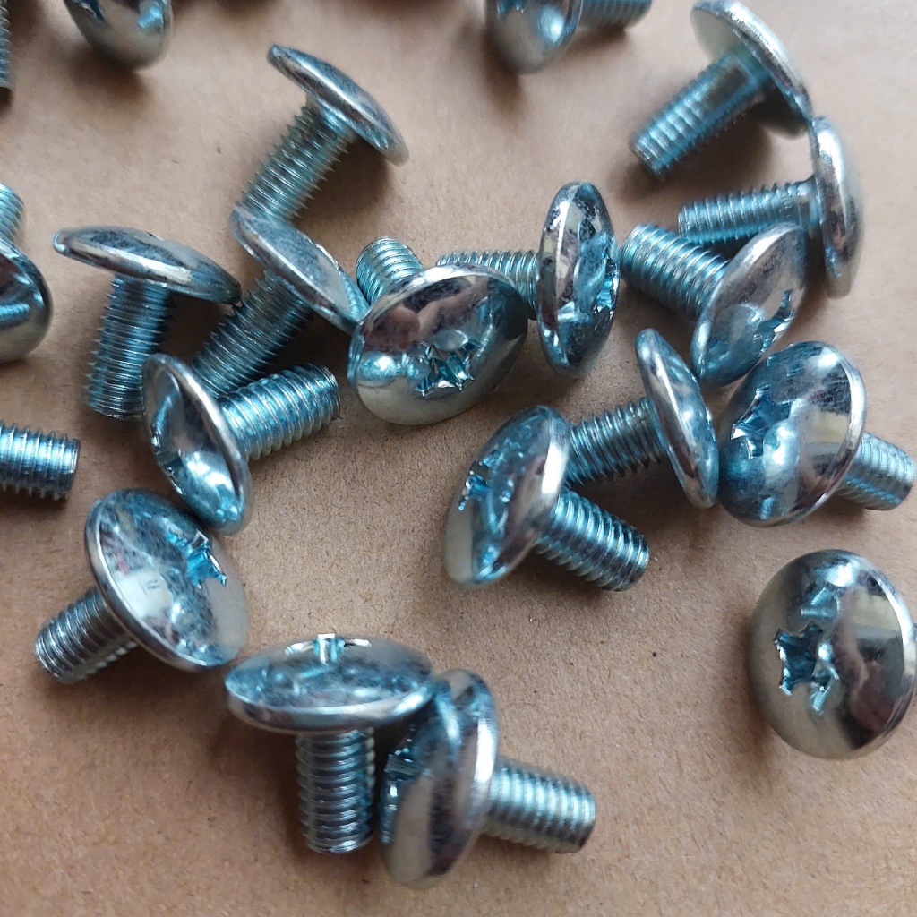 Ốc Mũ To 1cm – Ốc Yếm Xe Wave, Wave S 110, Ốc Mặt Nạ / Ốp Pô – Zen 6mm (1 Bịch 50 Con)