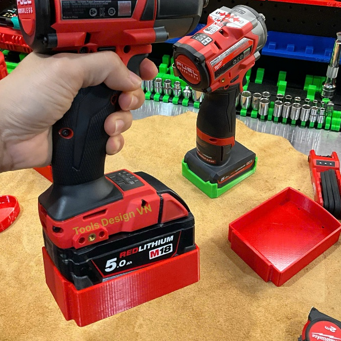 Bảo Vệ Pin Milwaukee - Chụp bảo vệ pin m18 - chụp bảo vệ pin m12 - tools design vn