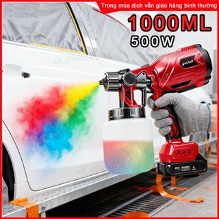  Máy Phun Sơn Cầm Tay Dùng Pin,Phun Sơn Pin,Công suất 1000ml,Dụng Cụ Phun Dùng 3 Kiểu Phun Có Thể Thay Đổi 